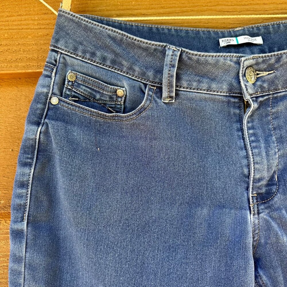 Lee Riders Mid Rise Skinny Stretchy Blue Jegging Jeans Size15 - Picture 8 of 13